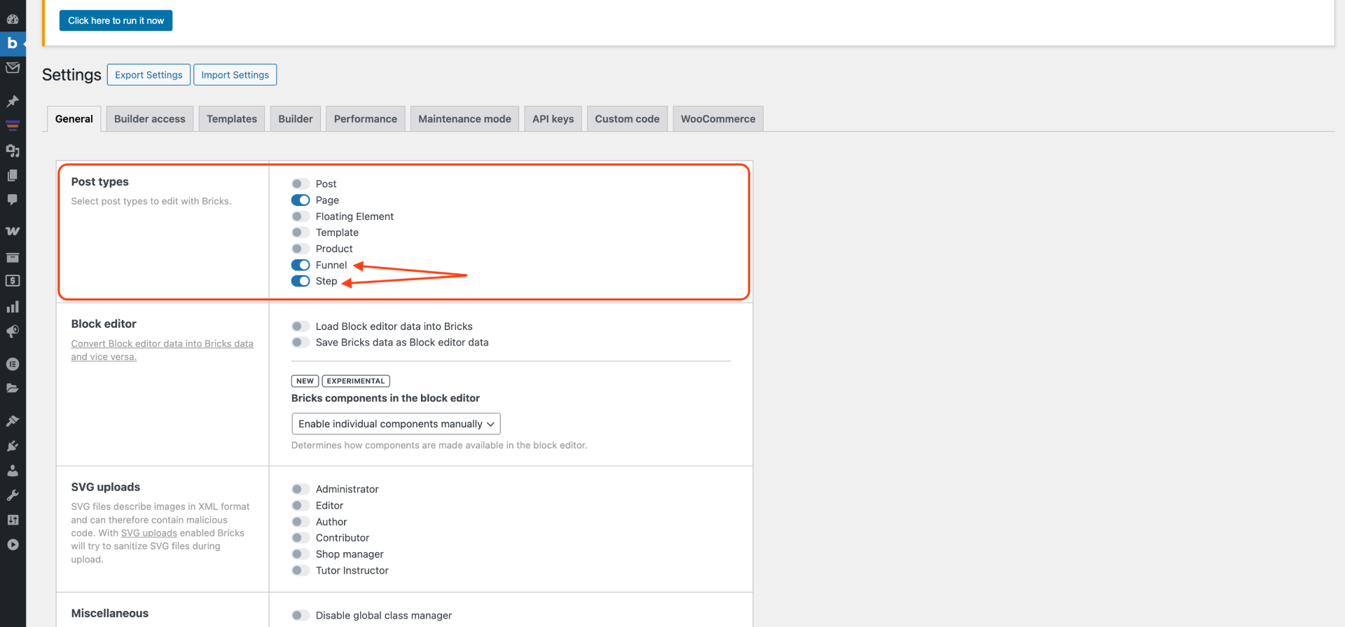 How To Use WPFunnels Shortcode In Bricks Builder 5 Bricks Builder Settings