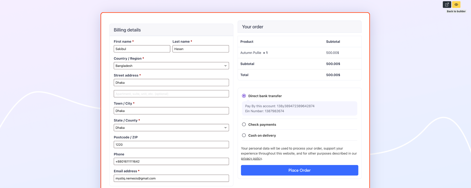 How To Use WPFunnels Shortcode In Bricks Builder 15 Sales funnel checkout preview