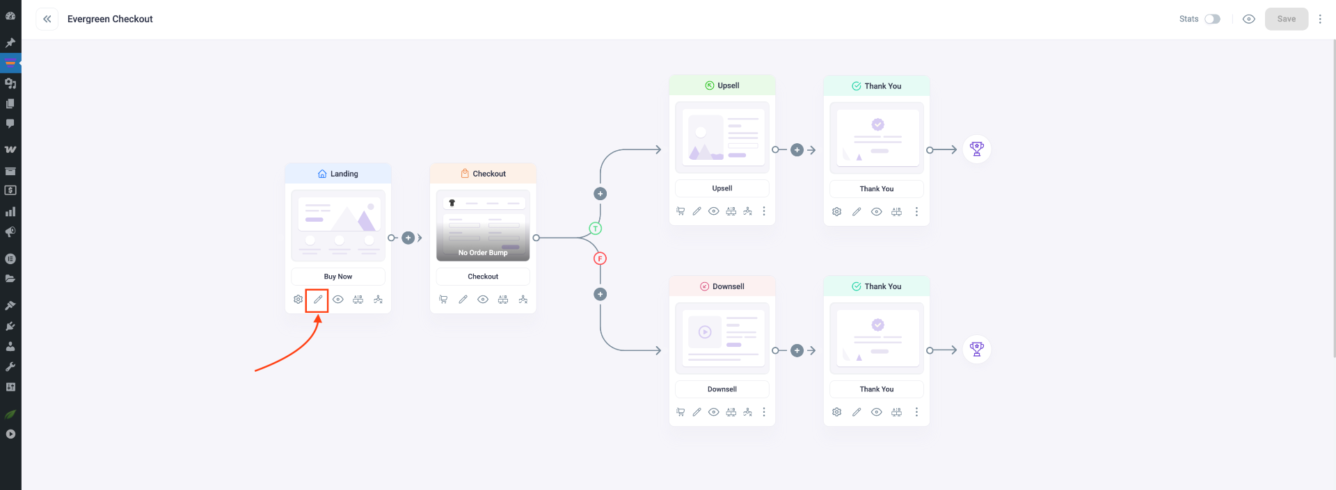 How To Use WPFunnels Shortcode In Thrive Architect 5 Edit landing step