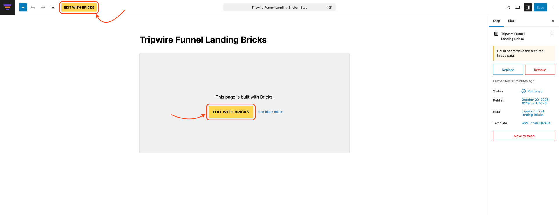 How To Use WPFunnels Shortcode In Bricks Builder 7 Edit With Bricks