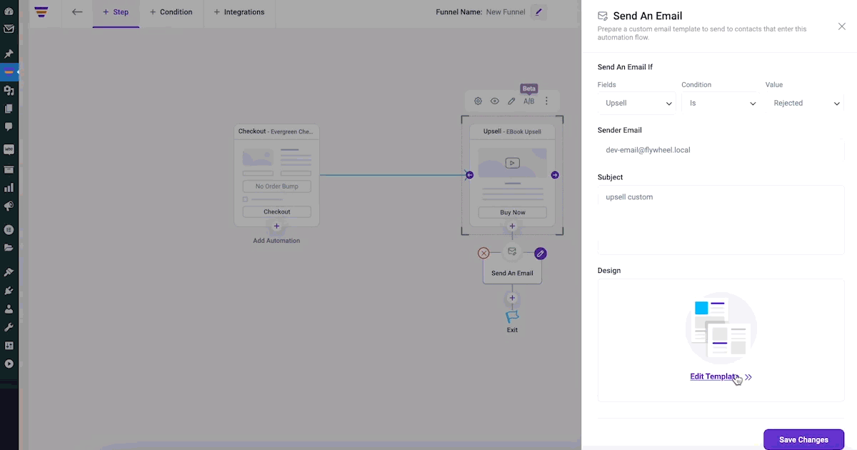 Email Builder On The Visual Funnel Canvas 1