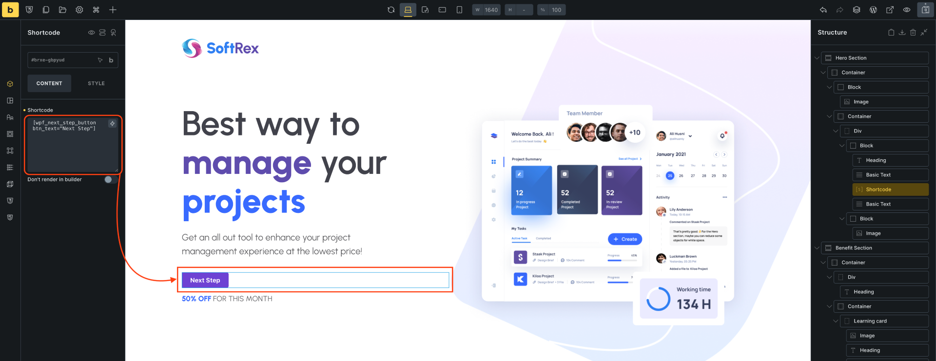 How To Use WPFunnels Shortcode In Bricks Builder 9 Shortcode element in Bricks builder