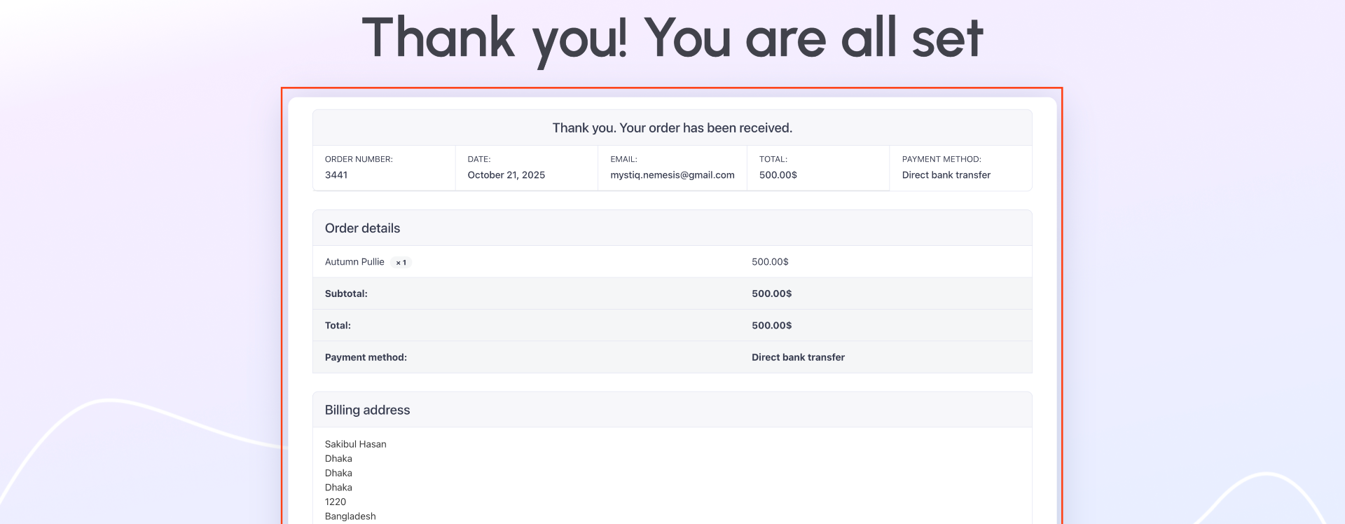How To Use WPFunnels Shortcode In Bricks Builder 22 order details on Thank You page