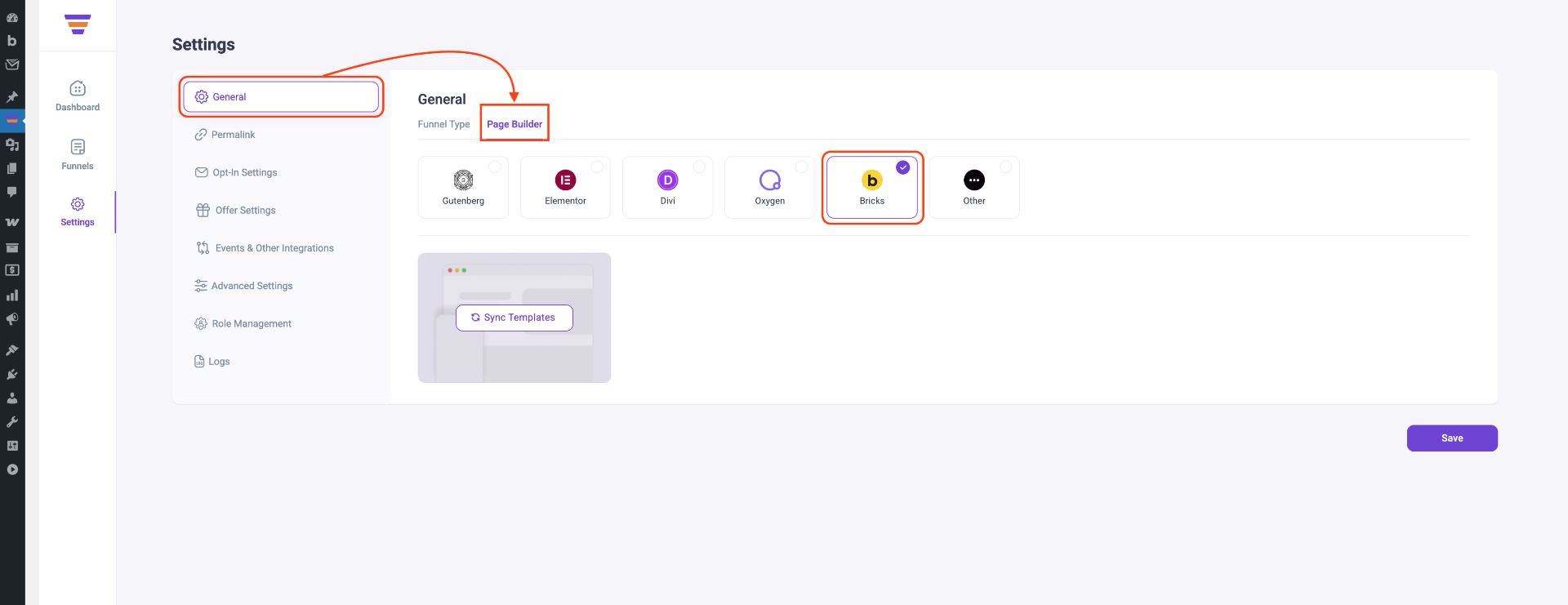 How To Use WPFunnels Shortcode In Bricks Builder 1 Select preferred page builder