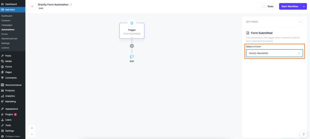 How To Use Gravity Forms And Mail Mint To Capture Leads | WPFunnels