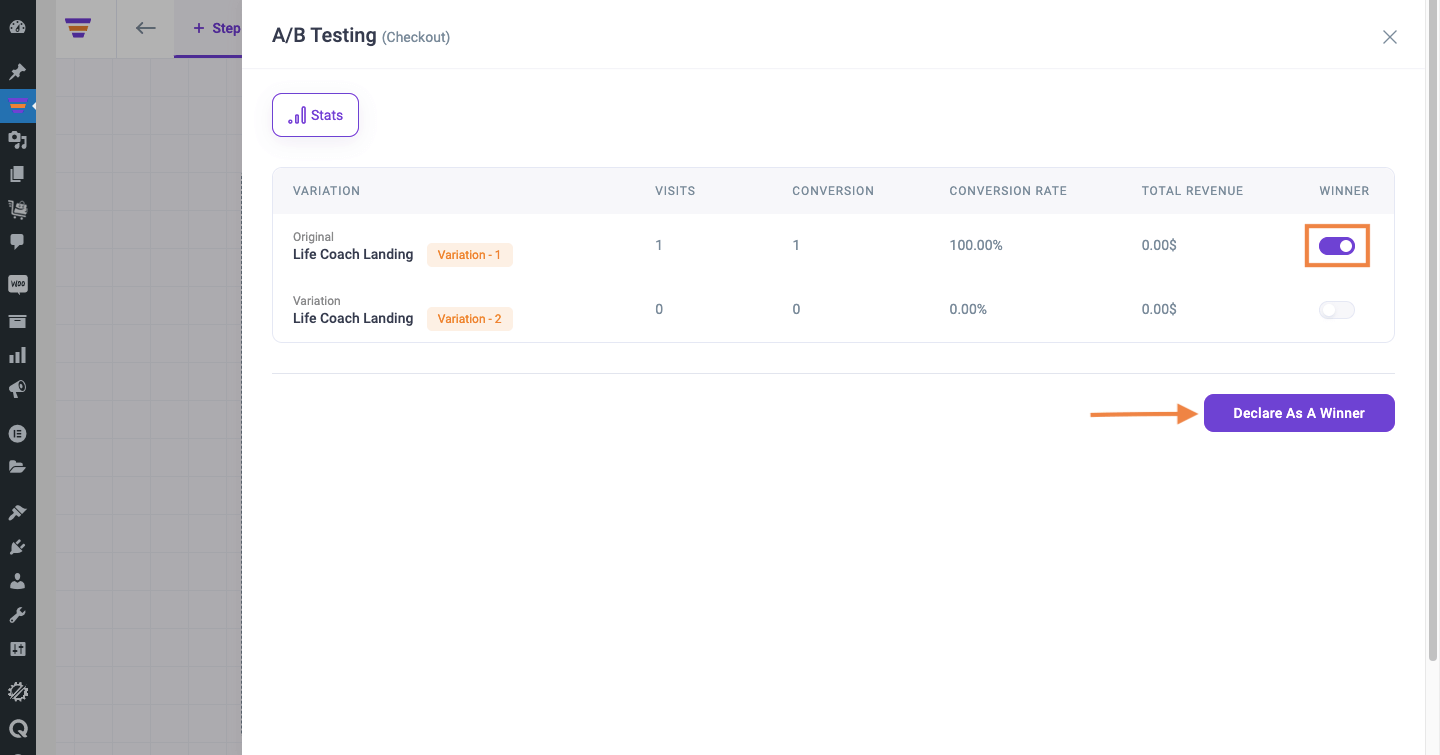 Split Testing Winner Selection