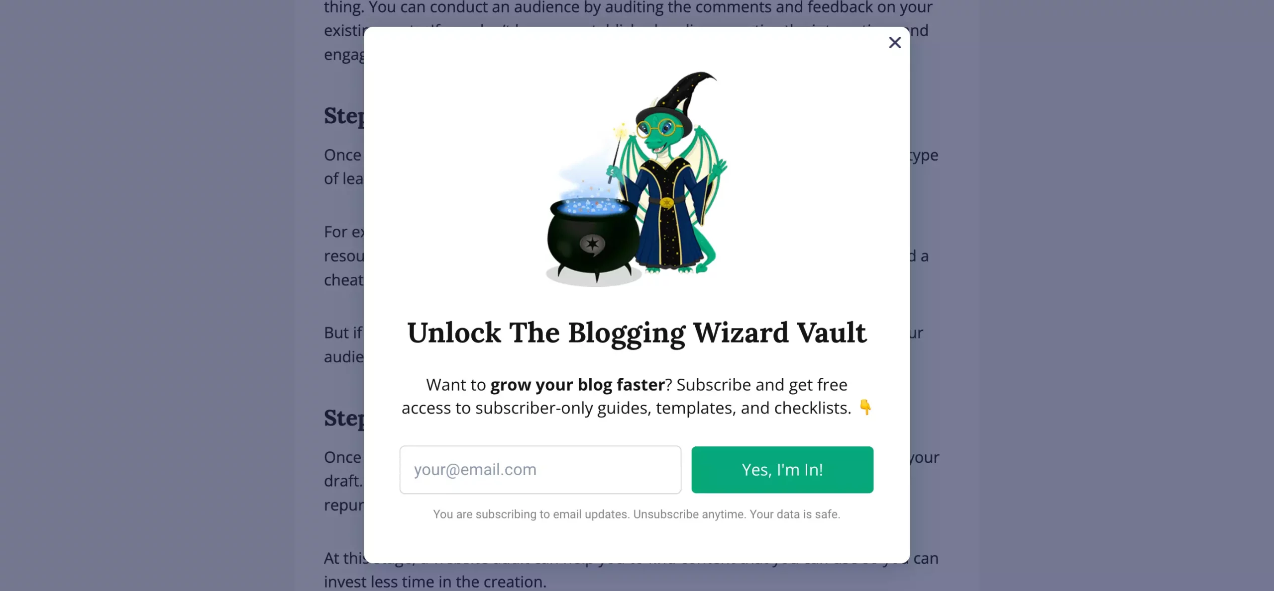 Bloggingwizard newsletter