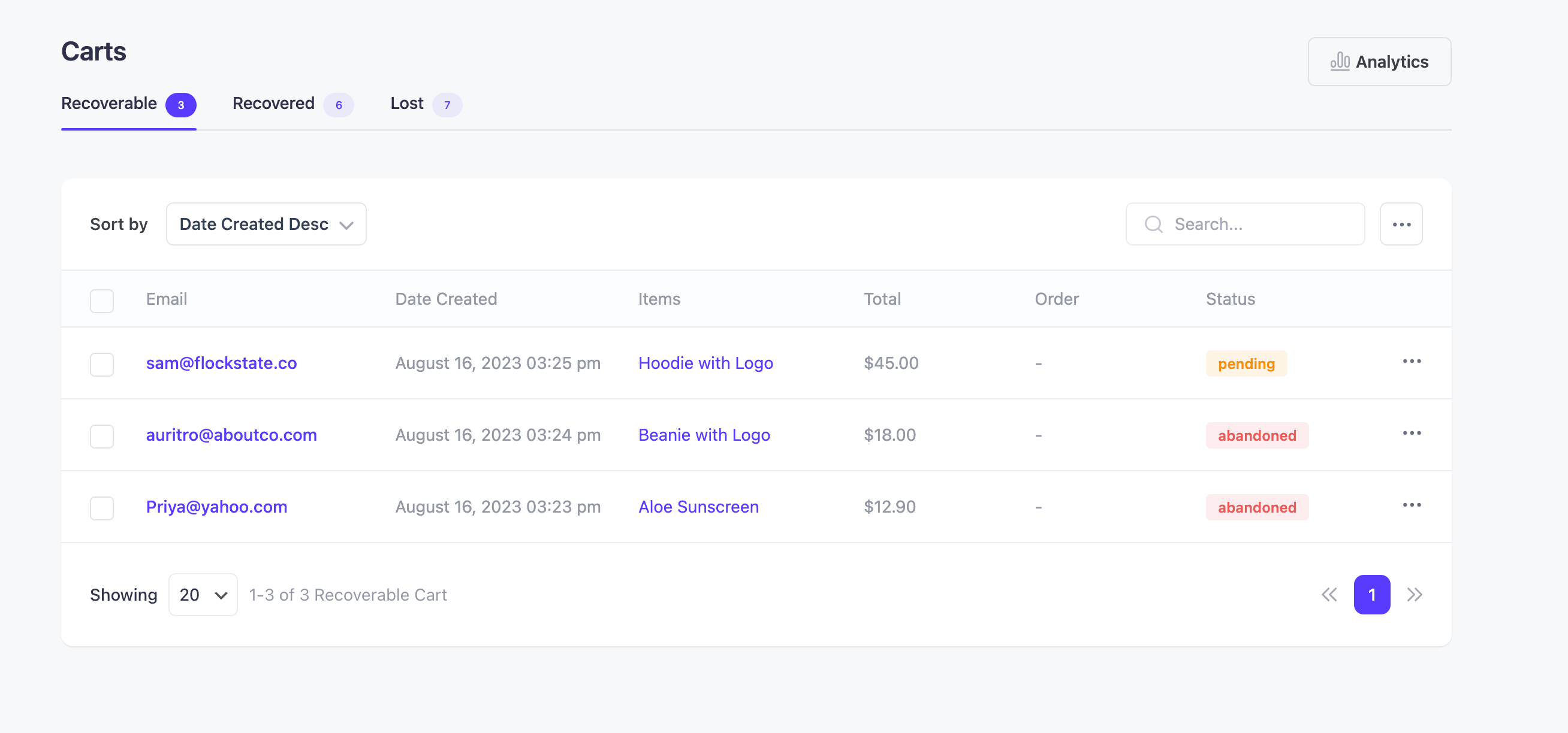 Abandoned Cart Module Options In Mail Mint 1 Recoverable Sales