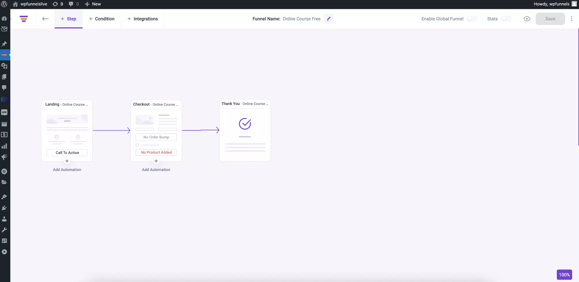 Import a 3-step funnel