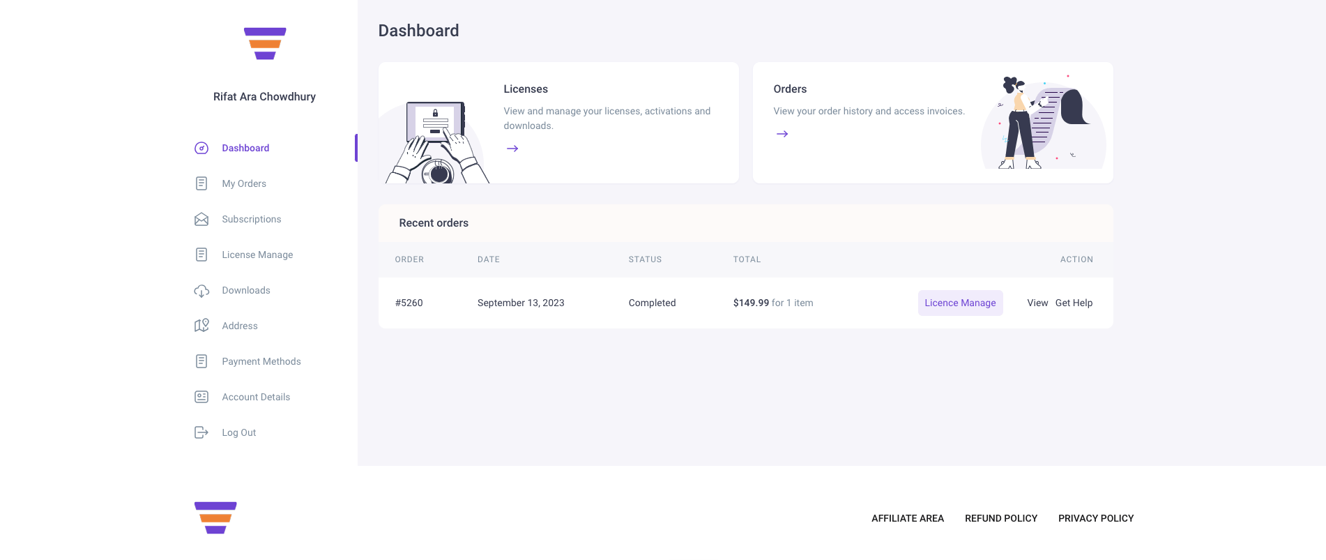 Mail Mint User Dashboard