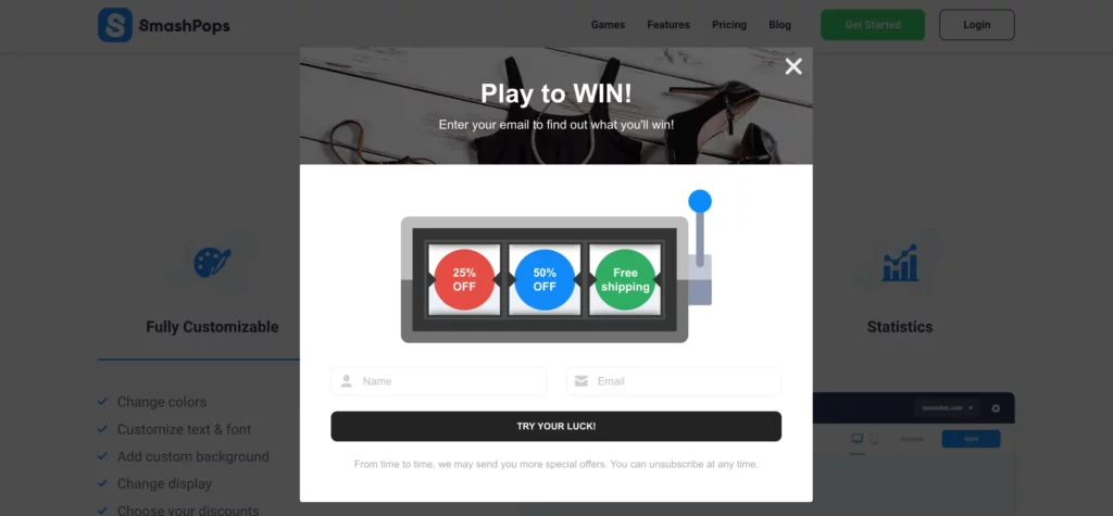 Slot Machine Popup To Claim Discount by SmashPops