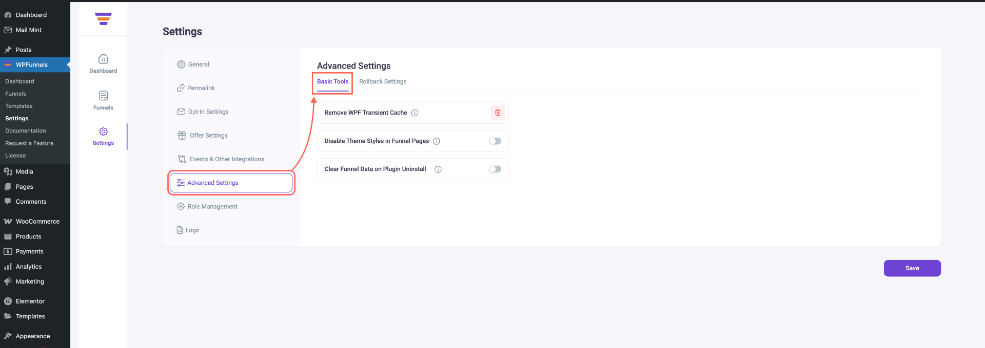 WPFunnels - Plugin Settings Overview 12 WPFunnels Settings - Advanced Settings Overview