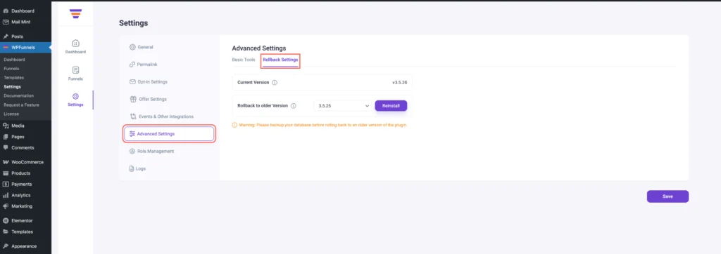 WPFunnels - Plugin Settings Overview 13 WPFunnels Settings - Advanced Settings Overview