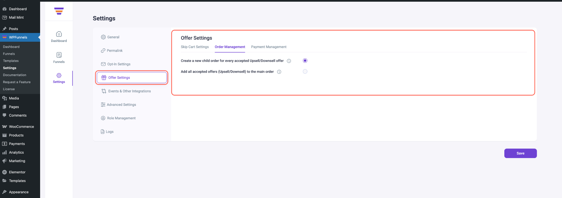 WPFunnels - Plugin Settings Overview 7 WPFunnels Settings - Offer Settings Overview