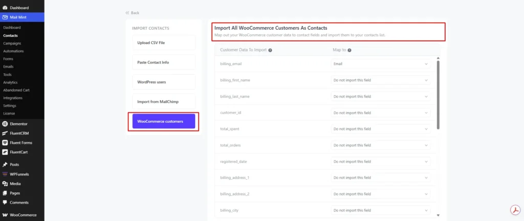 Ecommerce Email Marketing Funnel: 6 Proven Types to Increase Your Sales 4 Import woocommerce customer