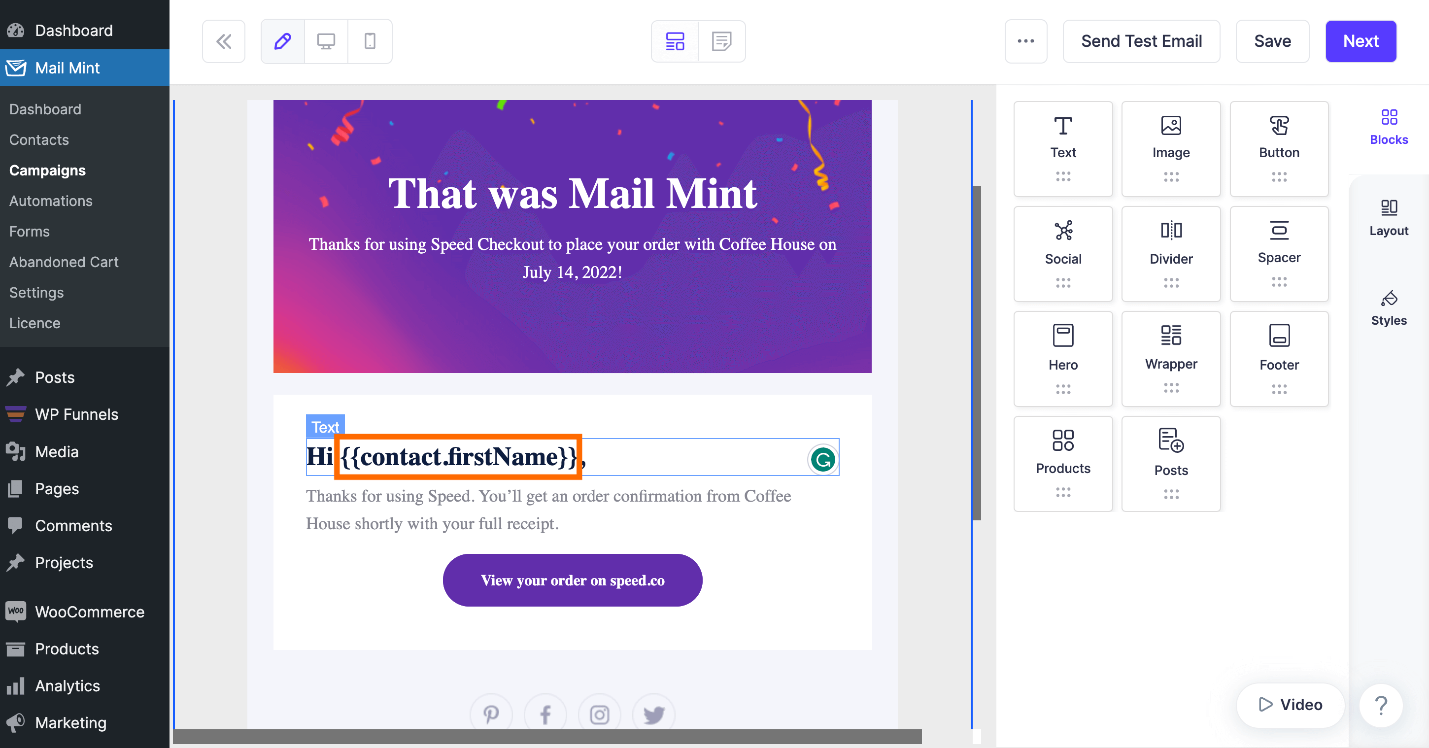 How To Use A Fallback Value In Emails For Merge Tags (Personalized Tags) 2 Merge tag - customer first name