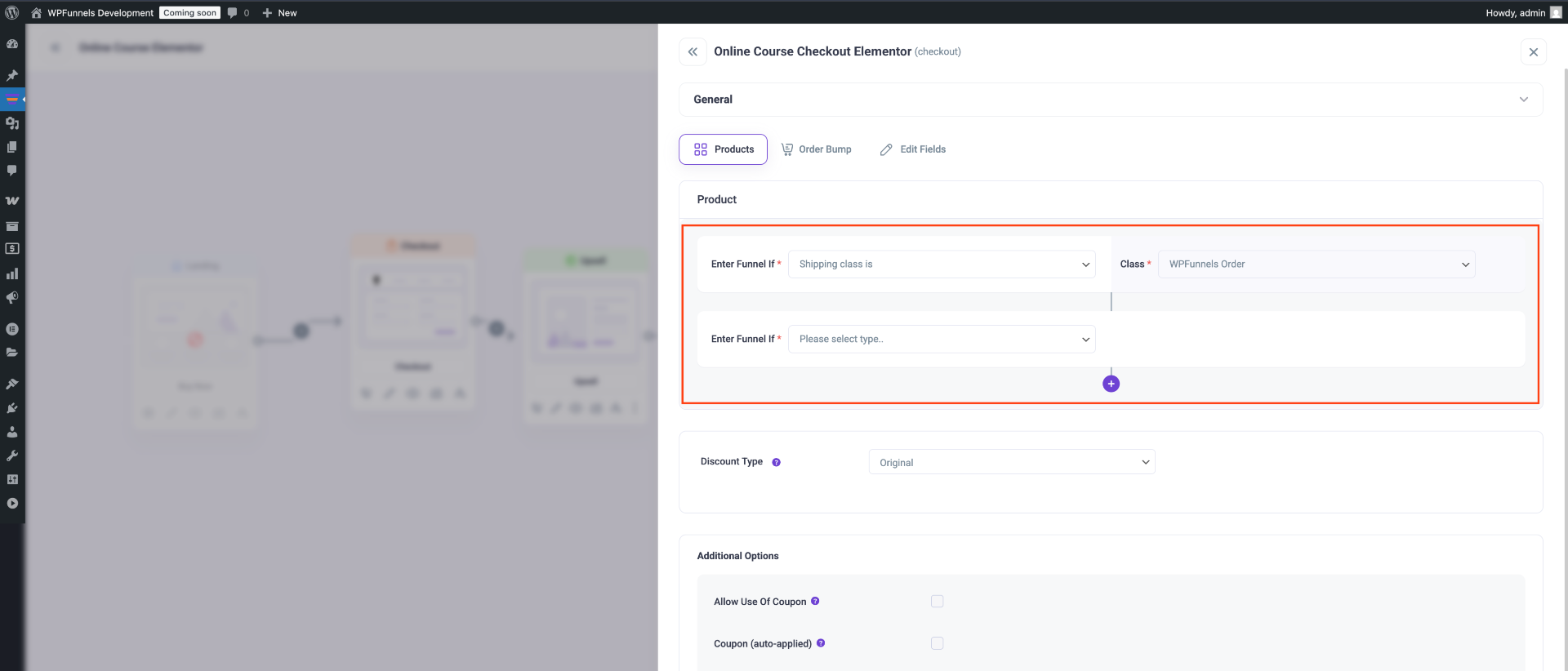 Global Funnel Based On WooCommerce Shipping Class 5 Add multiple conditions