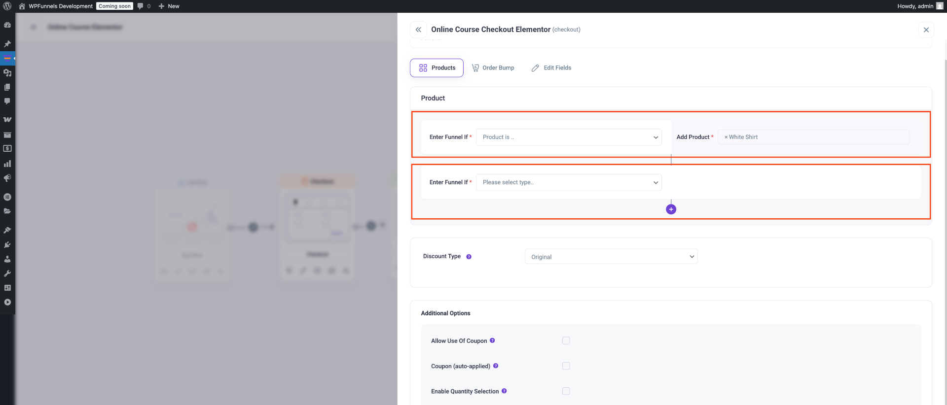 Global Funnel For A Specific Product In WooCommerce Store 5 Add multiple conditions
