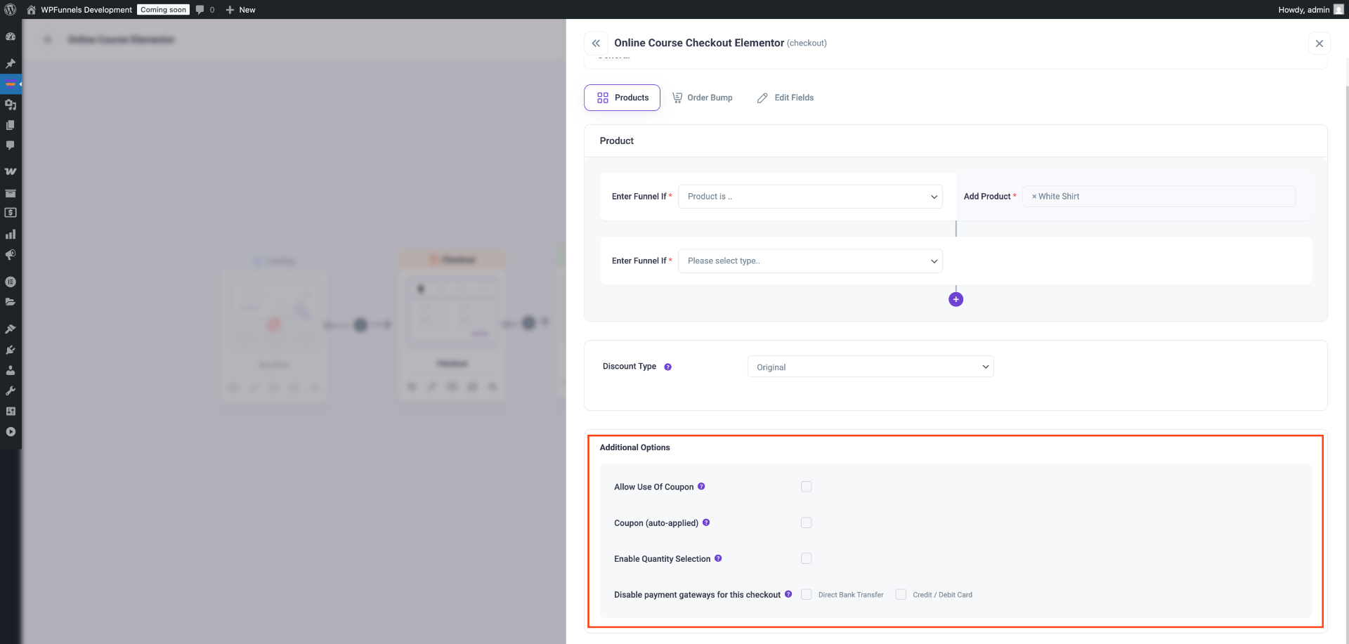 Global Funnel For A Specific Product In WooCommerce Store 7 Additional Options