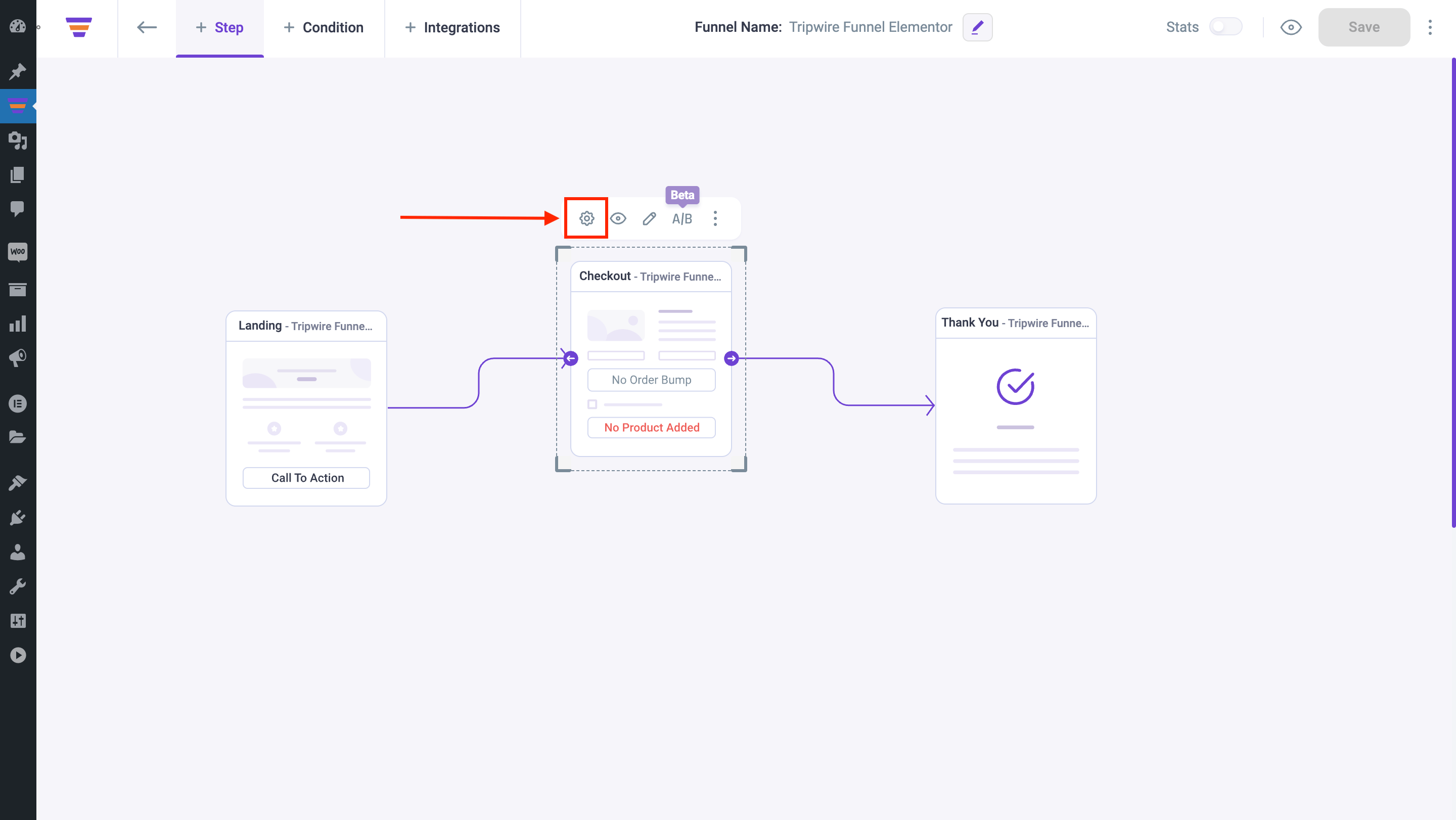 Checkout step - settings