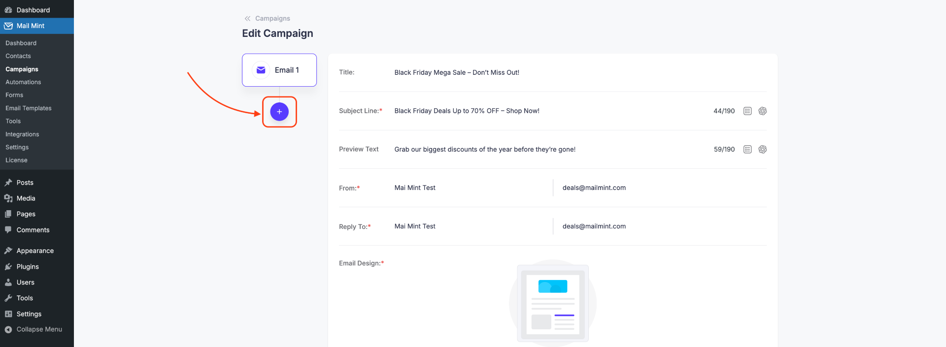 How To Create An Email Sequence For Automation In Mail Mint 7 Add New Campaign