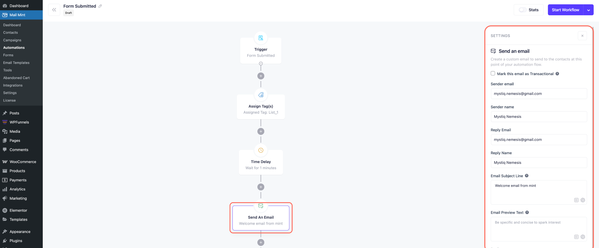 How To Create Email Marketing Automation - Mail Mint Triggers 12 Send Automated Email - Mail Mint