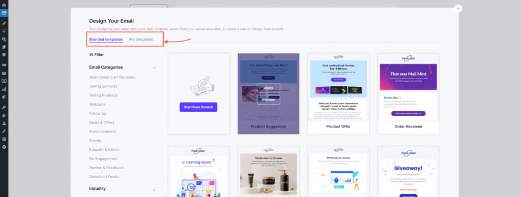 How To Create And Send Regular Email Campaigns In Mail Mint 10 Choose Any Templates