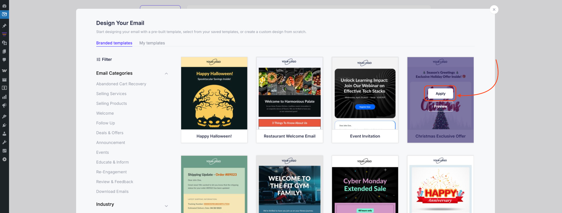 How To Create And Send Regular Email Campaigns In Mail Mint 11 Choose a Pre-made Template