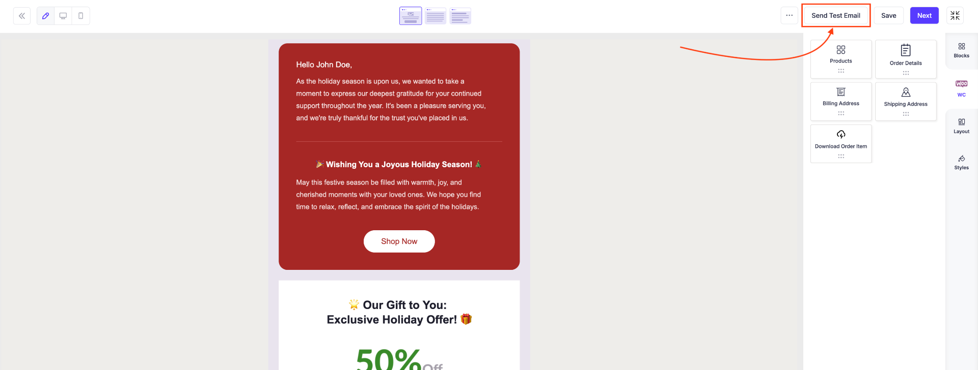 How To Create And Send Regular Email Campaigns In Mail Mint 13 Click On Test Email