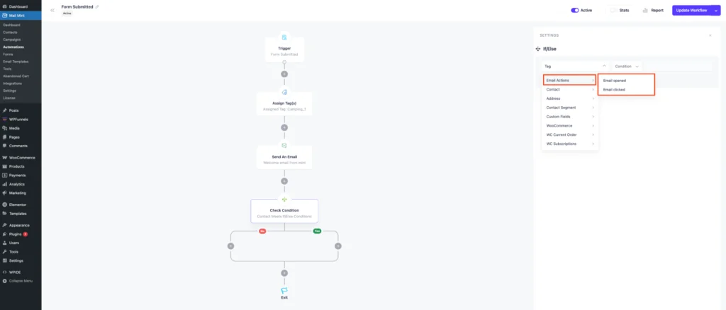 How To Use Action Based Conditions In Email Automation 4 Email User Based Actions