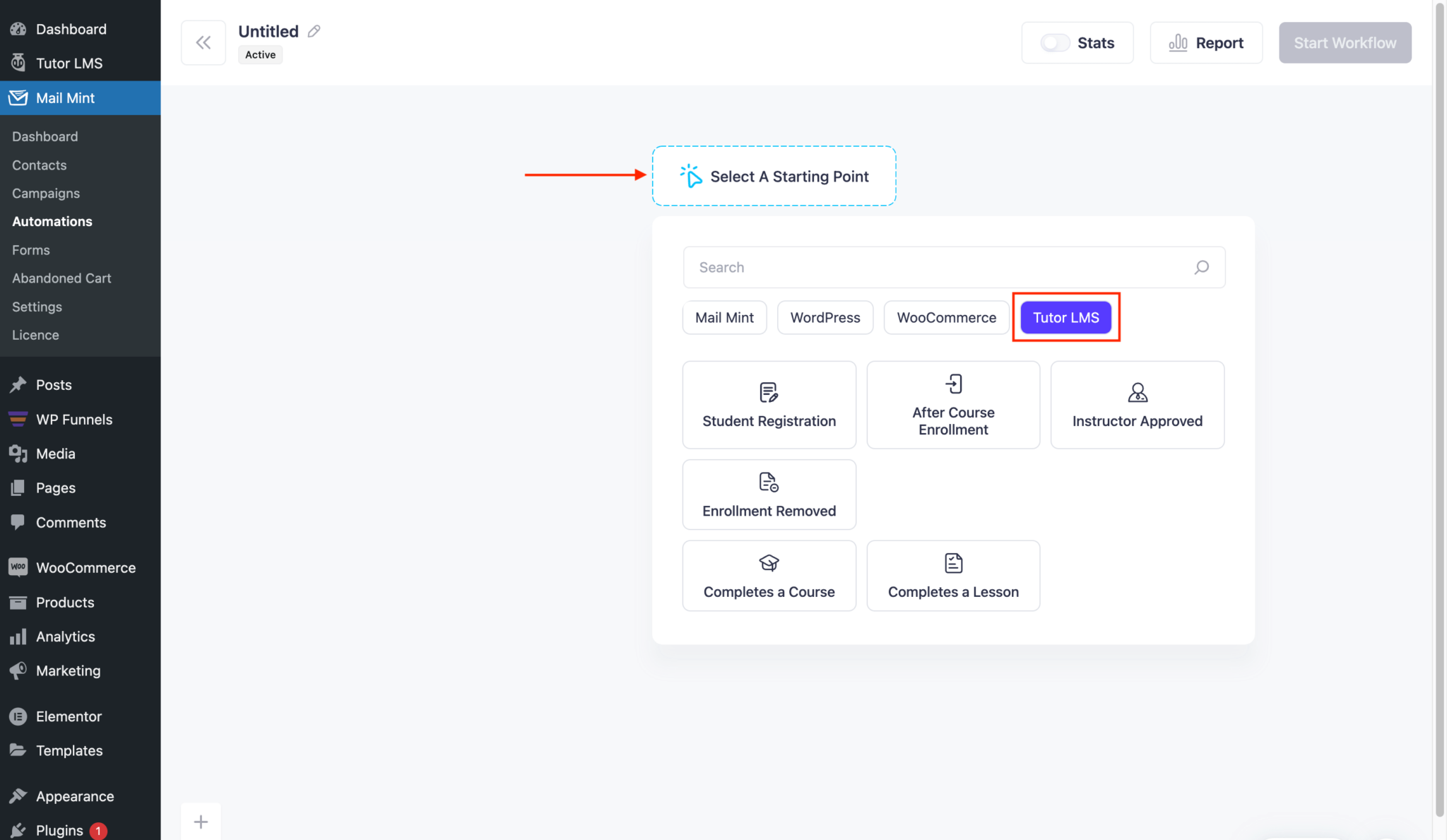 Tutor LMS Integration With Mail Mint | WPFunnels