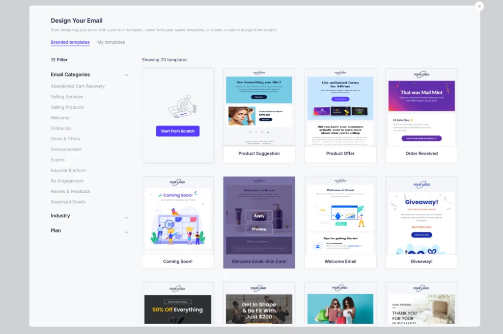 Smart Templates for Email Campaigns-Mail Mint 