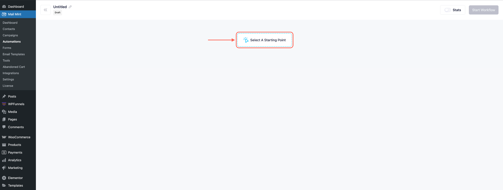 How To Create Email Marketing Automation - Mail Mint Triggers 2 Start Marketing Automation Plan