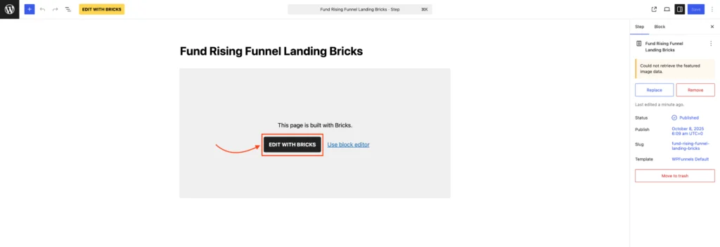 Edit With Bricks Builder