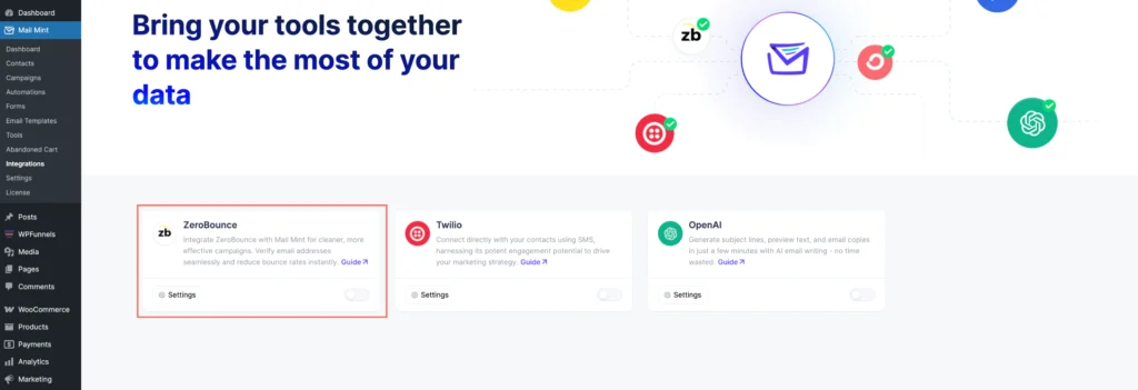 ZeroBounce Integration With Mail Mint For Email Validation 5 Enable the ZeroBounce