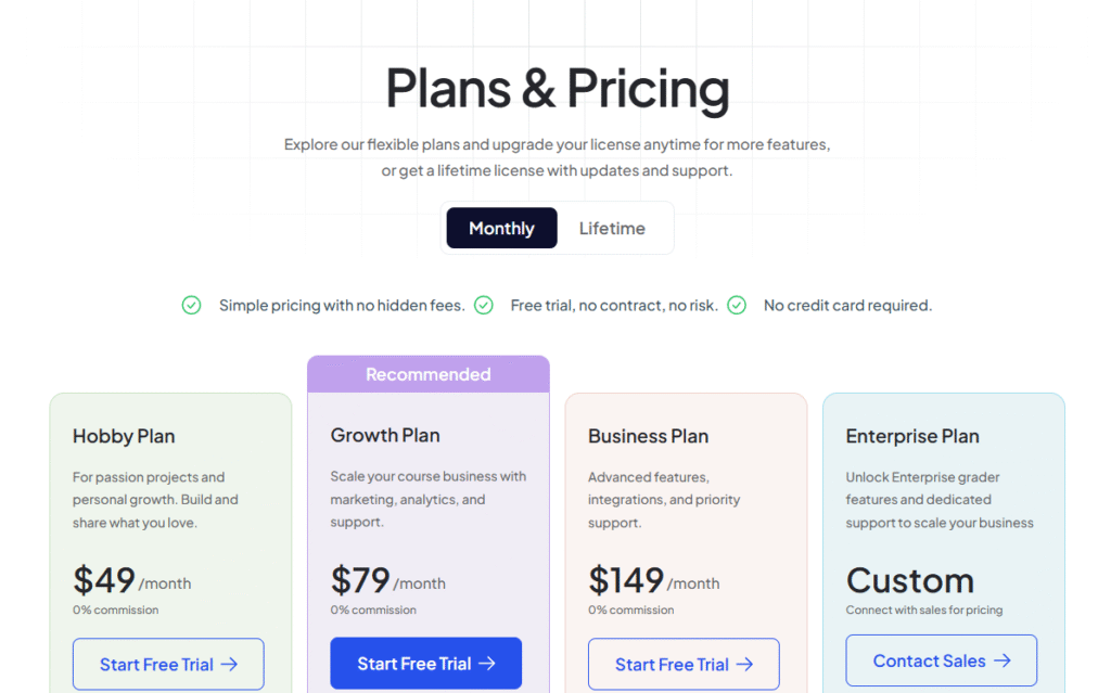 Klasio Pricing Page