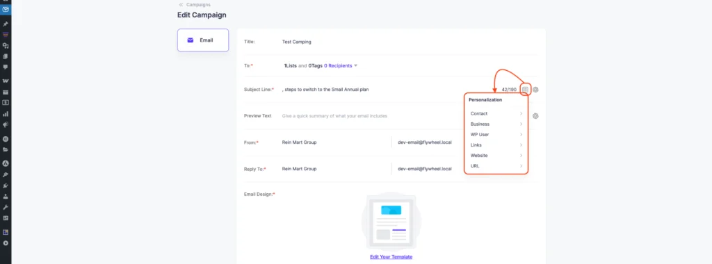 Using Merge Tags On Email Subject Line & Preview Text 2 Available merge tags for email subject lines