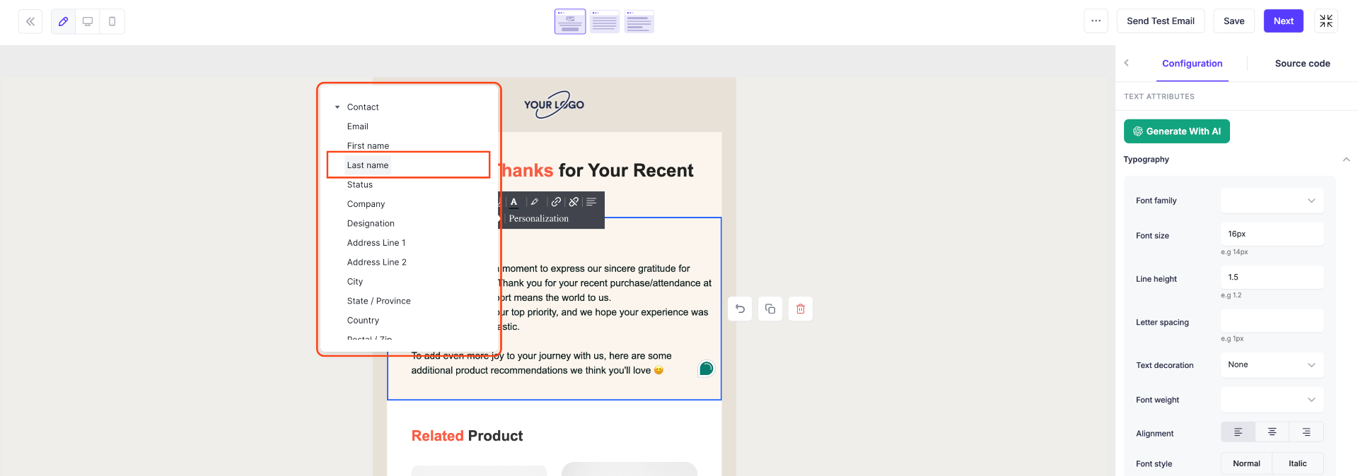 Using Merge Tags On Email Subject Line & Preview Text 7 Merge tag for first name
