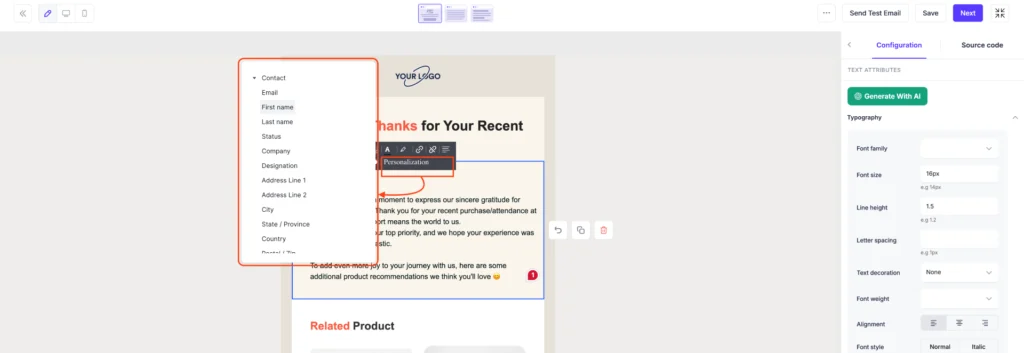 Using Merge Tags On Email Subject Line & Preview Text 6 Merge tag options for preview text