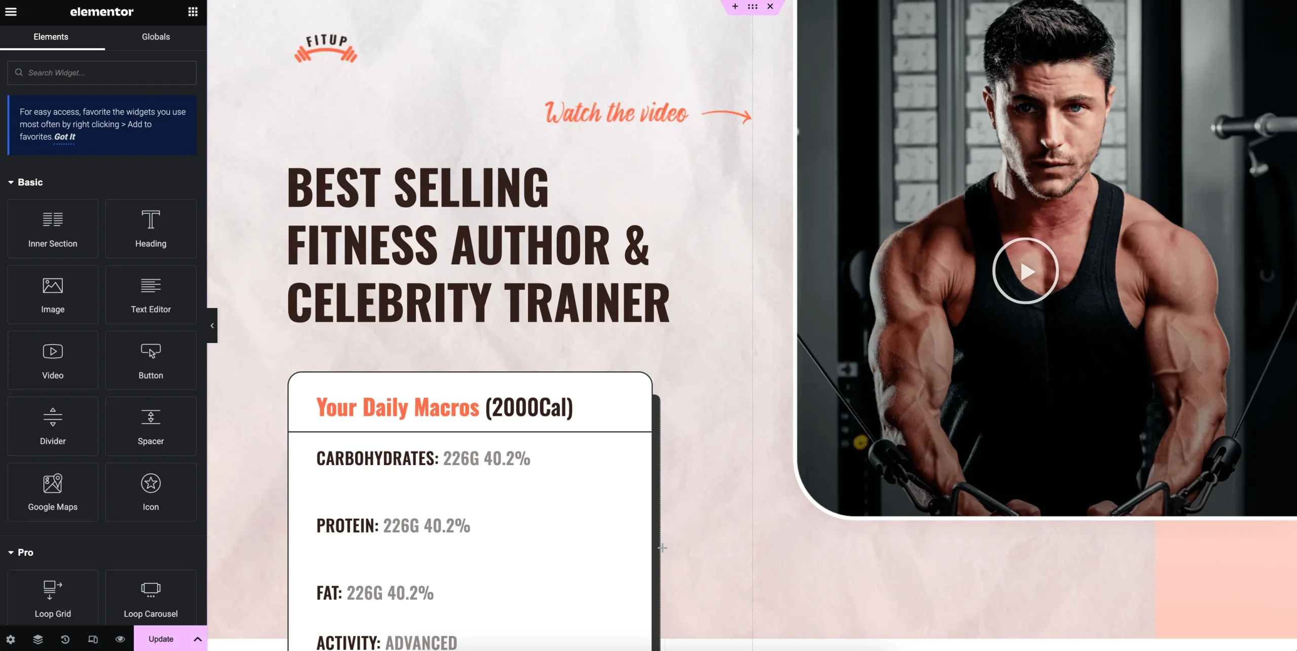 customizing landing page