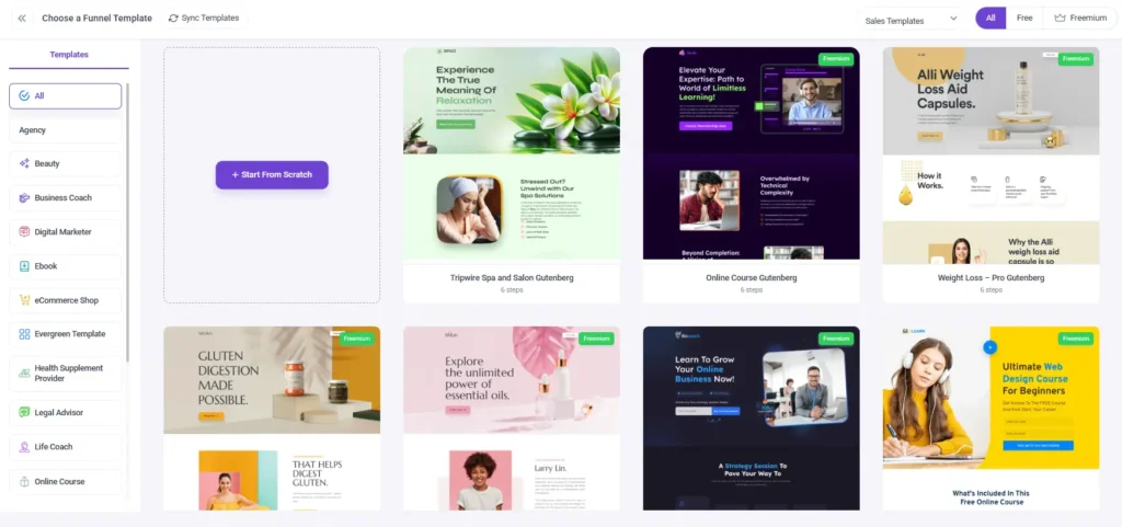 2. Choose a Funnel Template