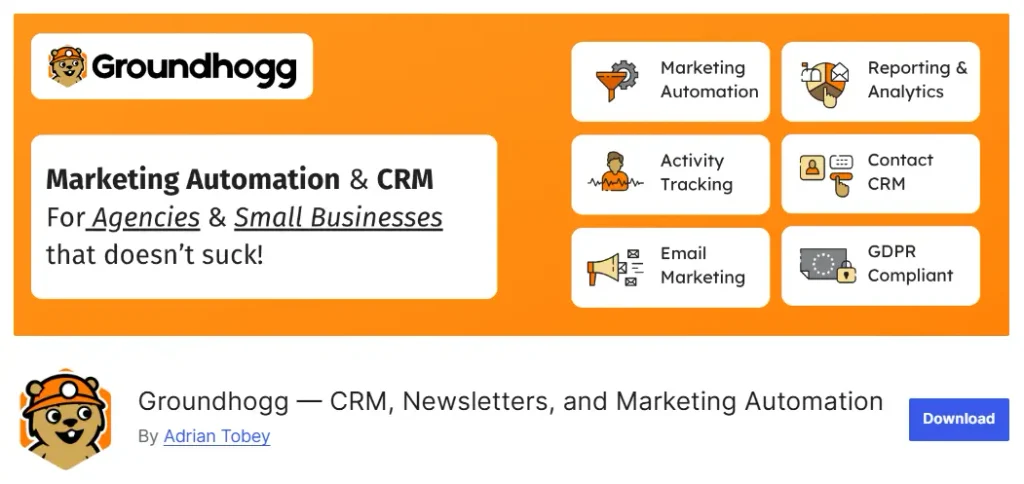 11 Best MailerLite Alternatives To Get Better Email Marketing Experience 15 3. Groundhogg — CRM, Newsletters, and Marketing Automation