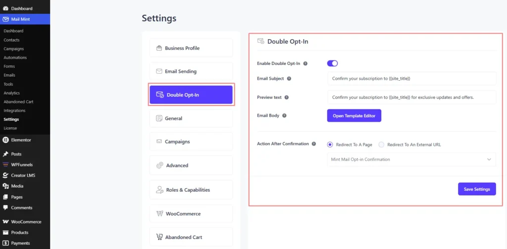 4. Double Opt in