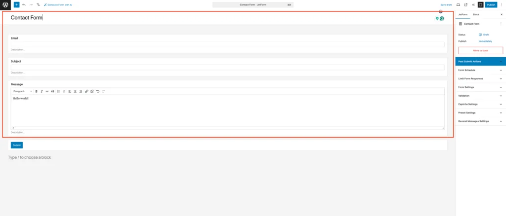 How to Use JetForm Builder And Mail Mint To Collect Leads 1 Create a JetForm Form