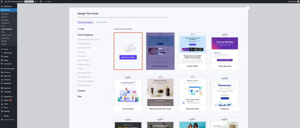 Choosing the Right Email Editor in Mail Mint: Visual vs Classic vs Plain 2 Start From Scratch