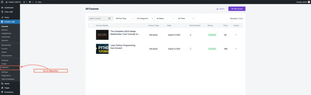 Tutor LMS Course Content 