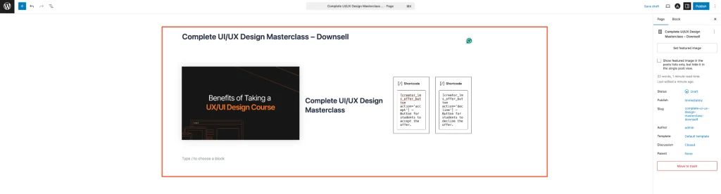How to Design Your Upsell/Downsell Offer Page in Creator LMS 4 Downsell Page-CLMS