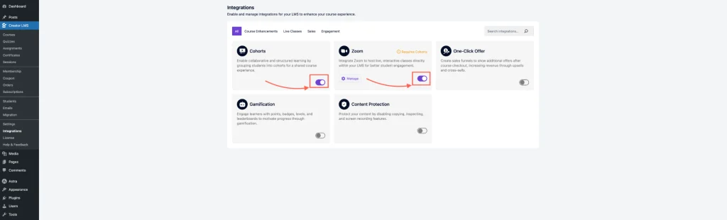 CLMS Integration Dashboard 