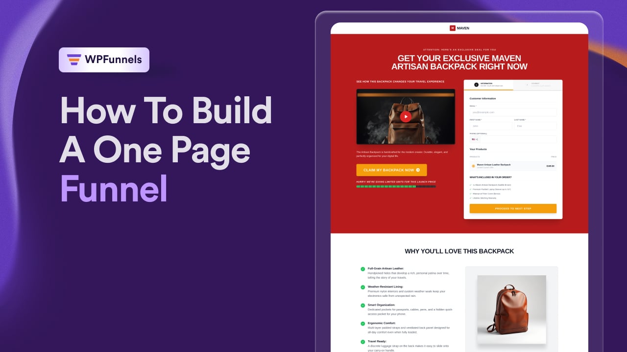 One Page Funnel for WooCommerce