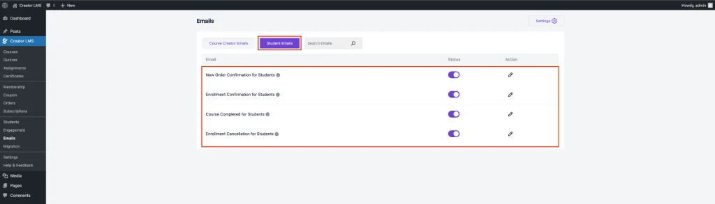 Configure Email Settings 
